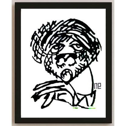 Nezih Danyal Tipler Kişiye Özel Sertifikalı Sınırlı Fine Art Karikatür Baskı NTP00464