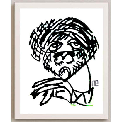 Nezih Danyal Tipler Kişiye Özel Sertifikalı Sınırlı Fine Art Karikatür Baskı NTP00464