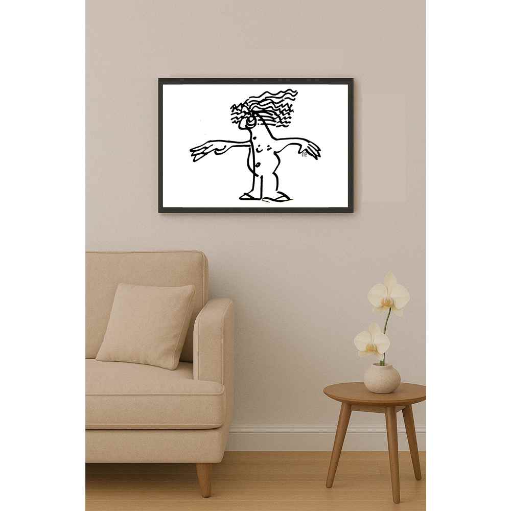 Nezih Danyal Tipler Kişiye Özel Sertifikalı Sınırlı Fine Art Karikatür Baskı NTP00466