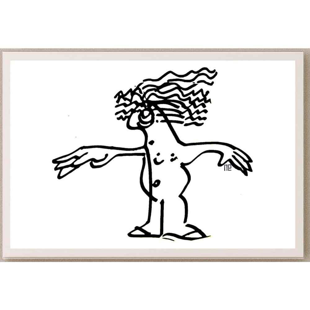 Nezih Danyal Tipler Kişiye Özel Sertifikalı Sınırlı Fine Art Karikatür Baskı NTP00466