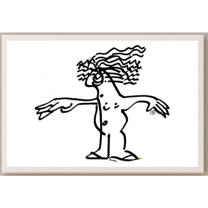 Nezih Danyal Tipler Kişiye Özel Sertifikalı Sınırlı Fine Art Karikatür Baskı NTP00466