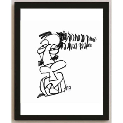 Nezih Danyal Tipler Kişiye Özel Sertifikalı Sınırlı Fine Art Karikatür Baskı NTP00469