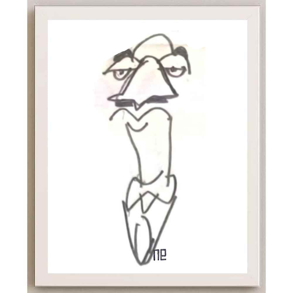 Nezih Danyal Tipler Kişiye Özel Sertifikalı Sınırlı Fine Art Karikatür Baskı NTP00471