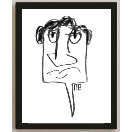 Nezih Danyal Tipler Kişiye Özel Sertifikalı Sınırlı Fine Art Karikatür Baskı NTP00473