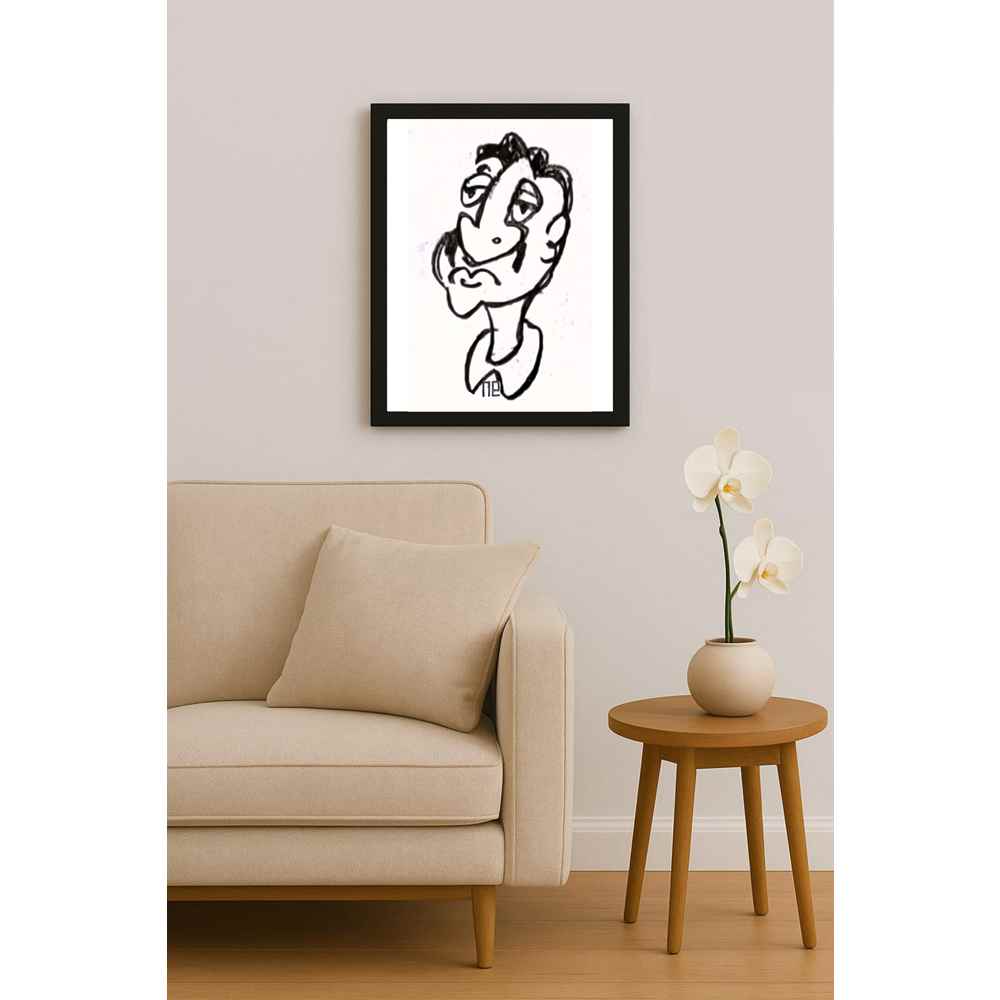 Nezih Danyal Tipler Kişiye Özel Sertifikalı Sınırlı Fine Art Karikatür Baskı NTP00474