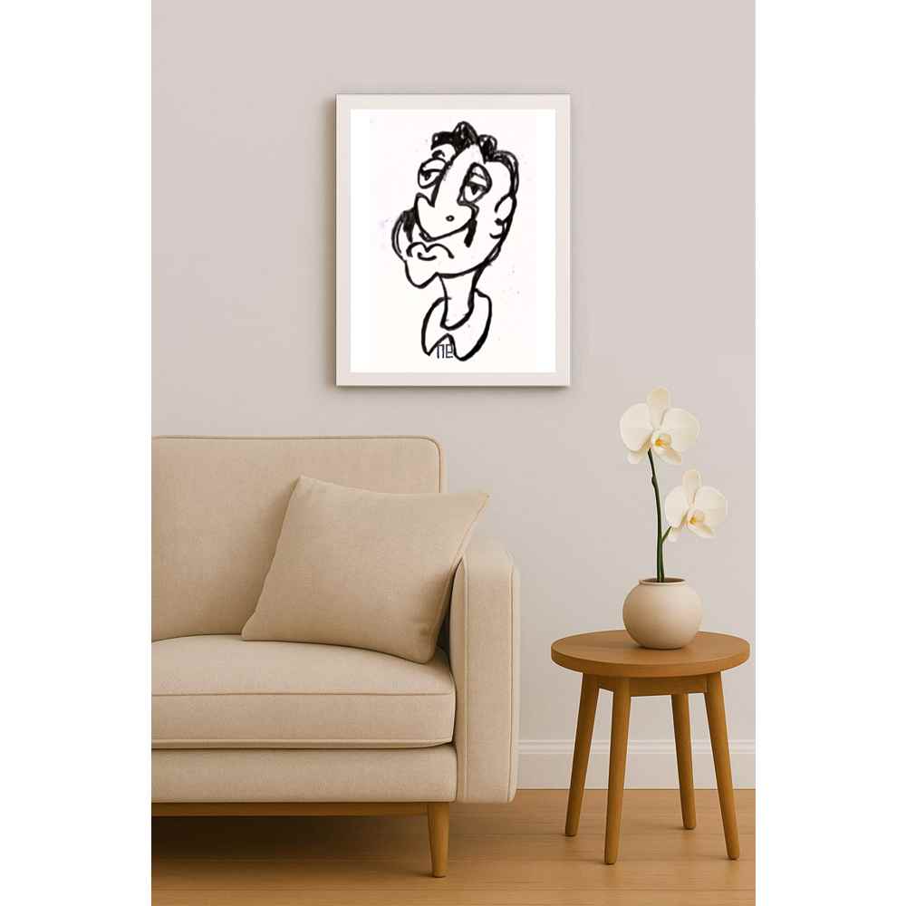 Nezih Danyal Tipler Kişiye Özel Sertifikalı Sınırlı Fine Art Karikatür Baskı NTP00474
