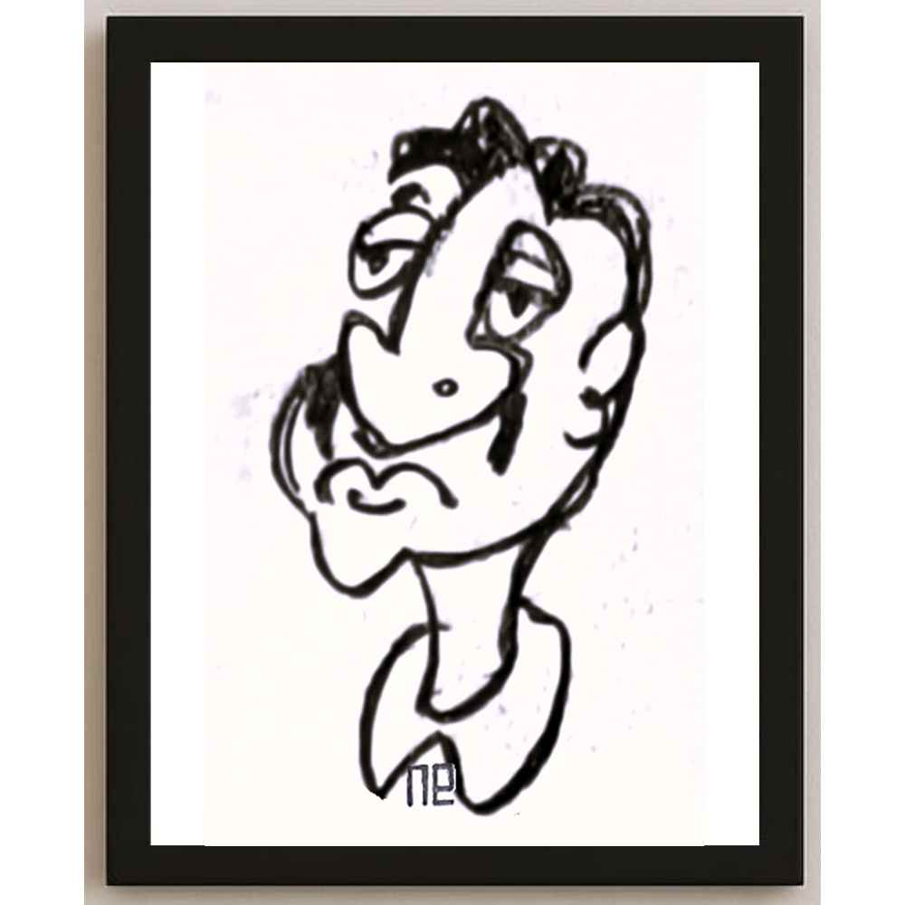 Nezih Danyal Tipler Kişiye Özel Sertifikalı Sınırlı Fine Art Karikatür Baskı NTP00474