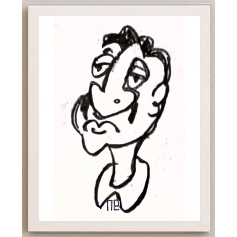 Nezih Danyal Tipler Kişiye Özel Sertifikalı Sınırlı Fine Art Karikatür Baskı NTP00474