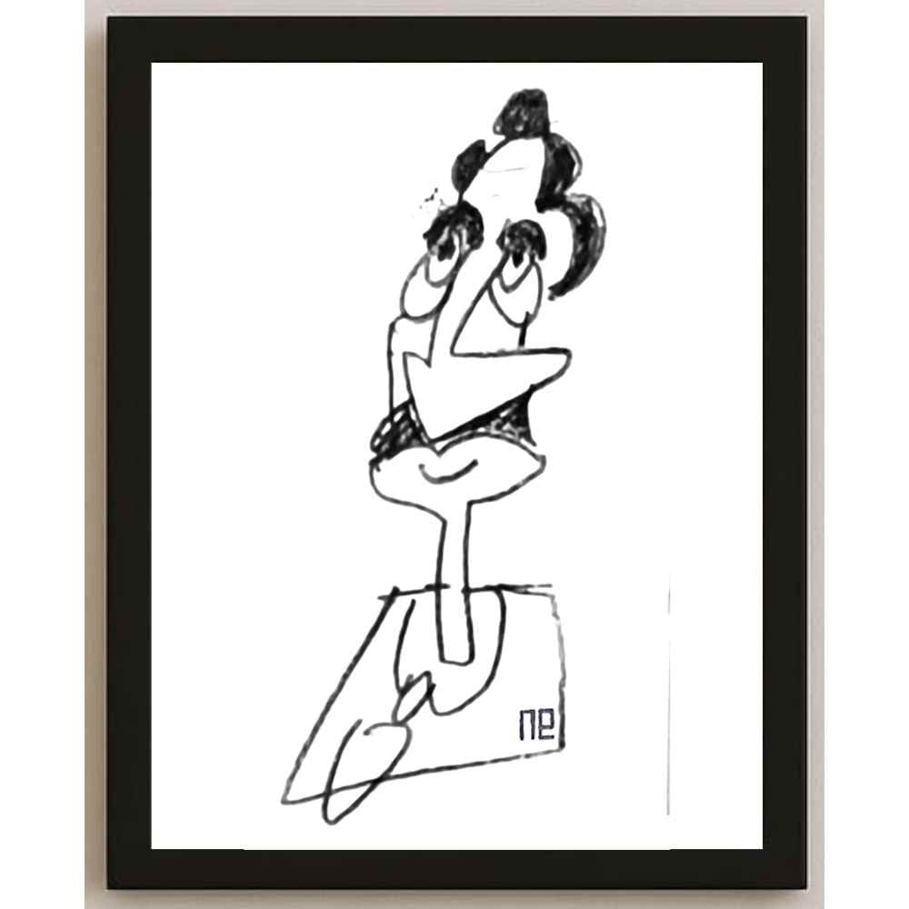 Nezih Danyal Tipler Kişiye Özel Sertifikalı Sınırlı Fine Art Karikatür Baskı NTP00475