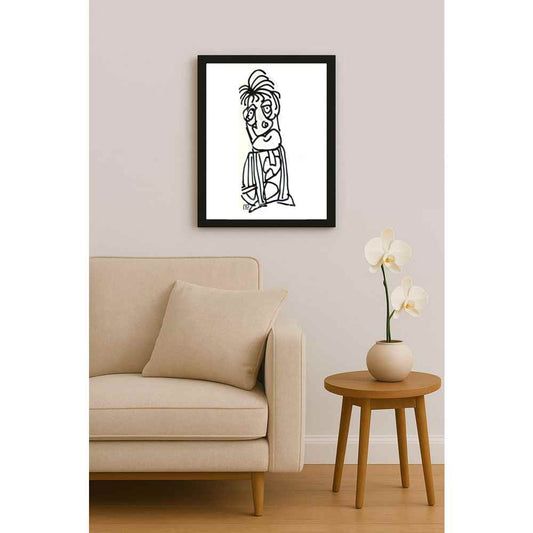 Nezih Danyal Tipler Kişiye Özel Sertifikalı Sınırlı Fine Art Karikatür Baskı NTP00476