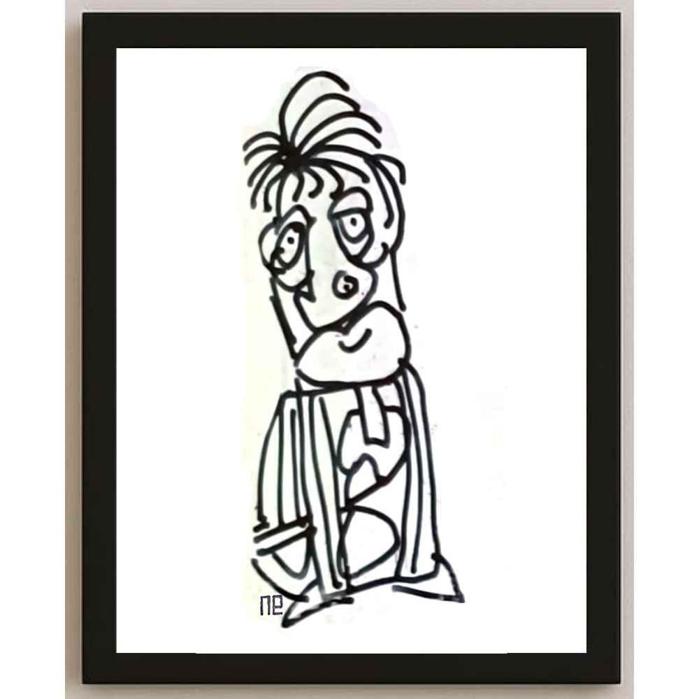 Nezih Danyal Tipler Kişiye Özel Sertifikalı Sınırlı Fine Art Karikatür Baskı NTP00476
