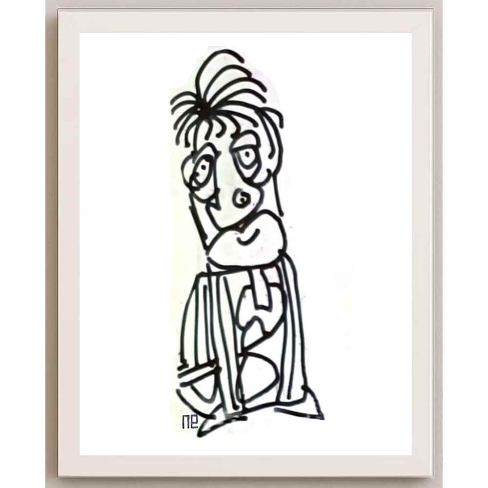 Nezih Danyal Tipler Kişiye Özel Sertifikalı Sınırlı Fine Art Karikatür Baskı NTP00476