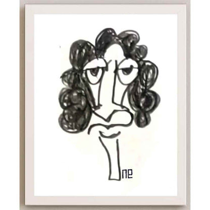 Nezih Danyal Tipler Kişiye Özel Sertifikalı Sınırlı Fine Art Karikatür Baskı NTP00477