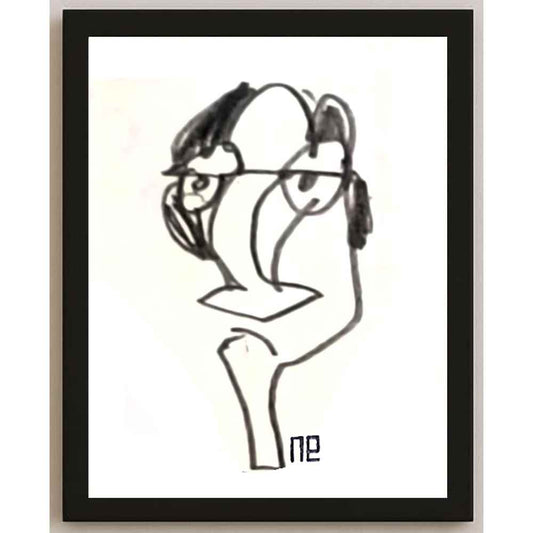 Nezih Danyal Tipler Kişiye Özel Sertifikalı Sınırlı Fine Art Karikatür Baskı NTP00478