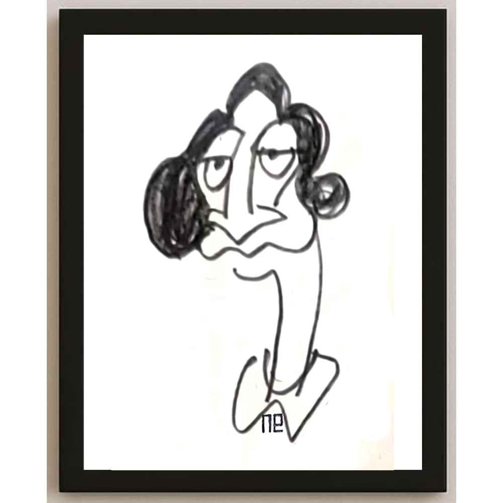 Nezih Danyal Tipler Kişiye Özel Sertifikalı Sınırlı Fine Art Karikatür Baskı NTP00479