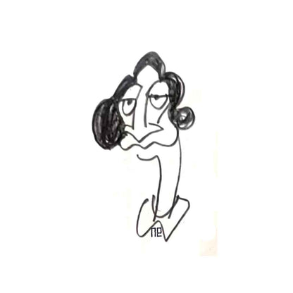 Nezih Danyal Tipler Kişiye Özel Sertifikalı Sınırlı Fine Art Karikatür Baskı NTP00479