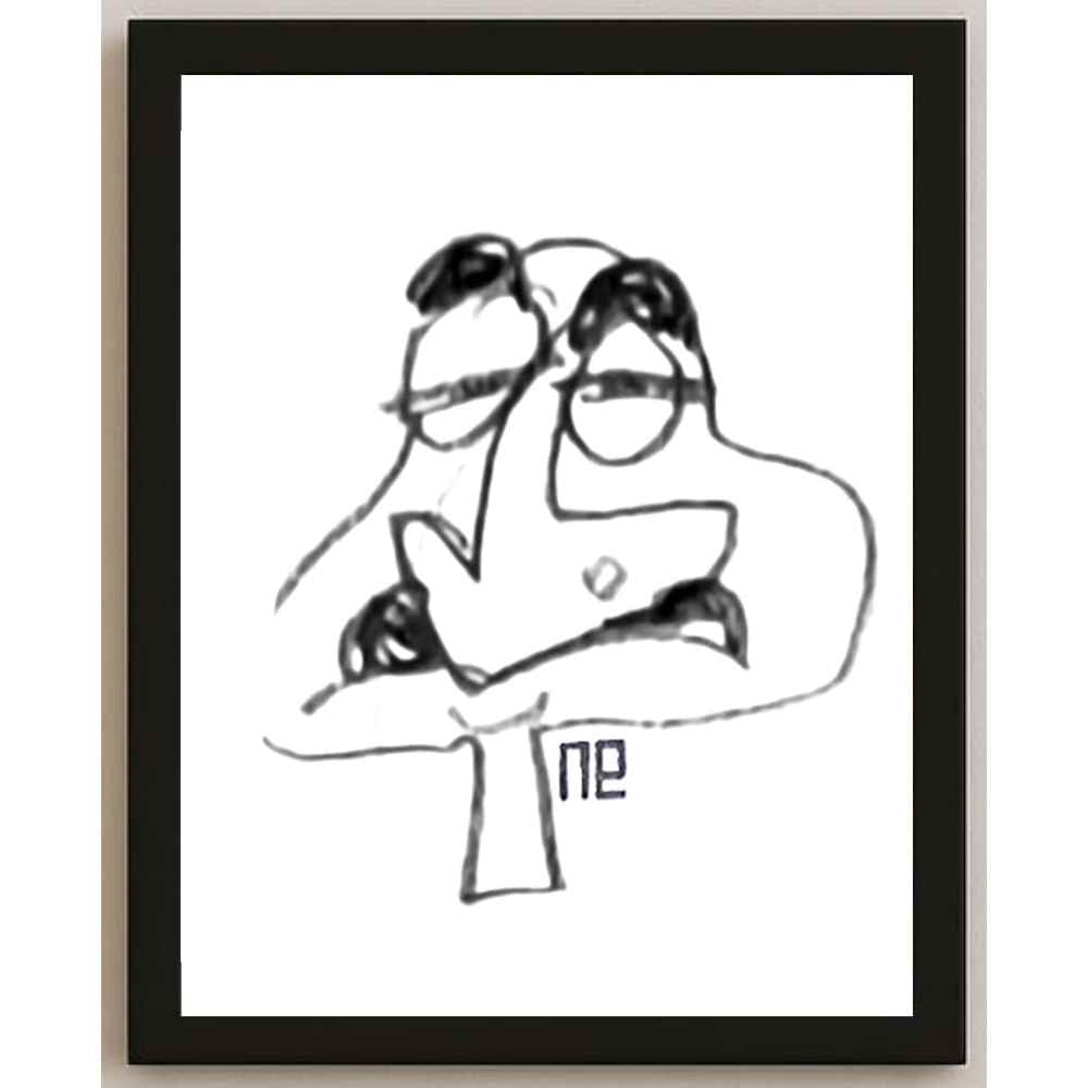 Nezih Danyal Tipler Kişiye Özel Sertifikalı Sınırlı Fine Art Karikatür Baskı NTP00480