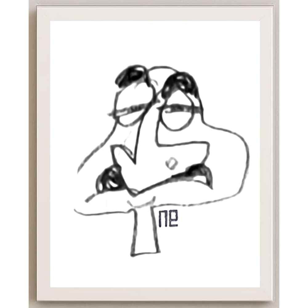 Nezih Danyal Tipler Kişiye Özel Sertifikalı Sınırlı Fine Art Karikatür Baskı NTP00480