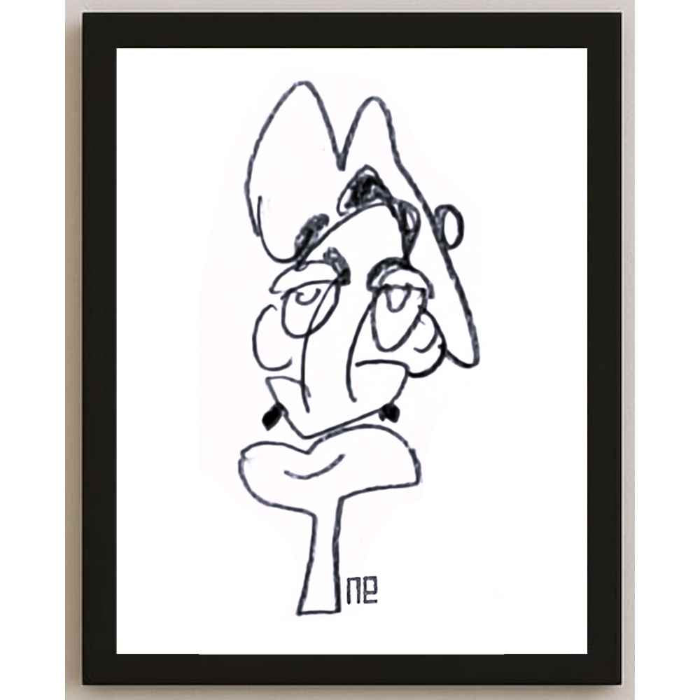Nezih Danyal Tipler Kişiye Özel Sertifikalı Sınırlı Fine Art Karikatür Baskı NTP00481