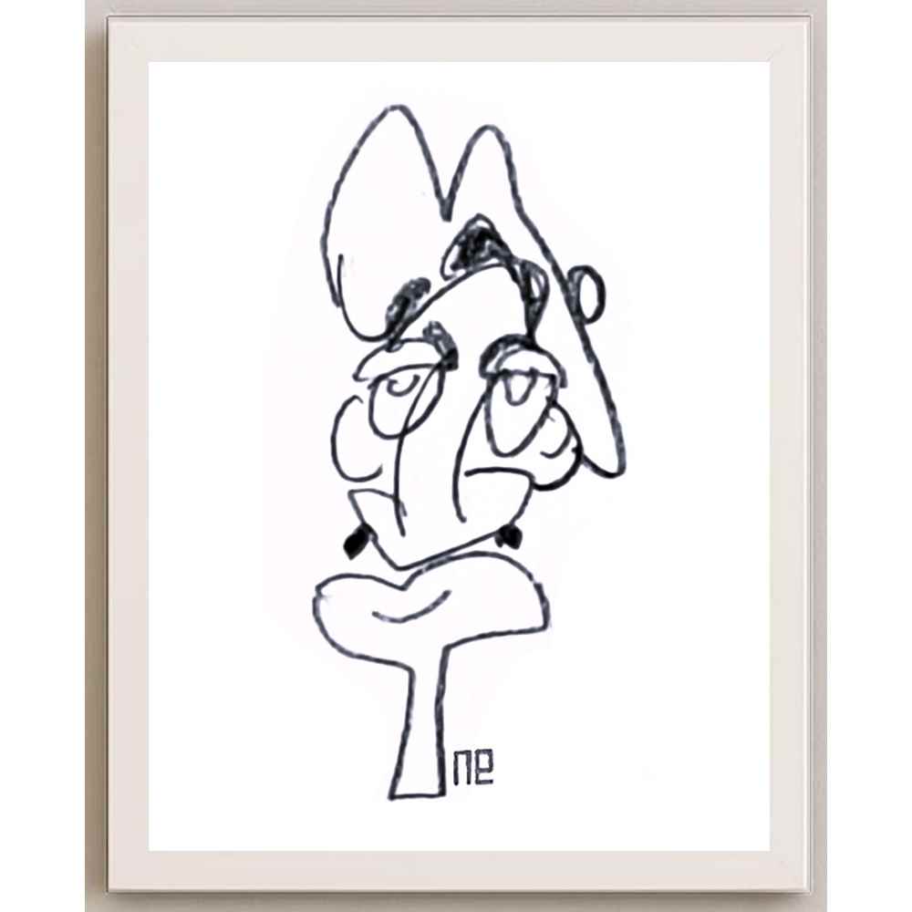Nezih Danyal Tipler Kişiye Özel Sertifikalı Sınırlı Fine Art Karikatür Baskı NTP00481