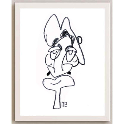 Nezih Danyal Tipler Kişiye Özel Sertifikalı Sınırlı Fine Art Karikatür Baskı NTP00481