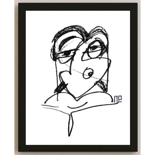 Nezih Danyal Tipler Kişiye Özel Sertifikalı Sınırlı Fine Art Karikatür Baskı NTP00482