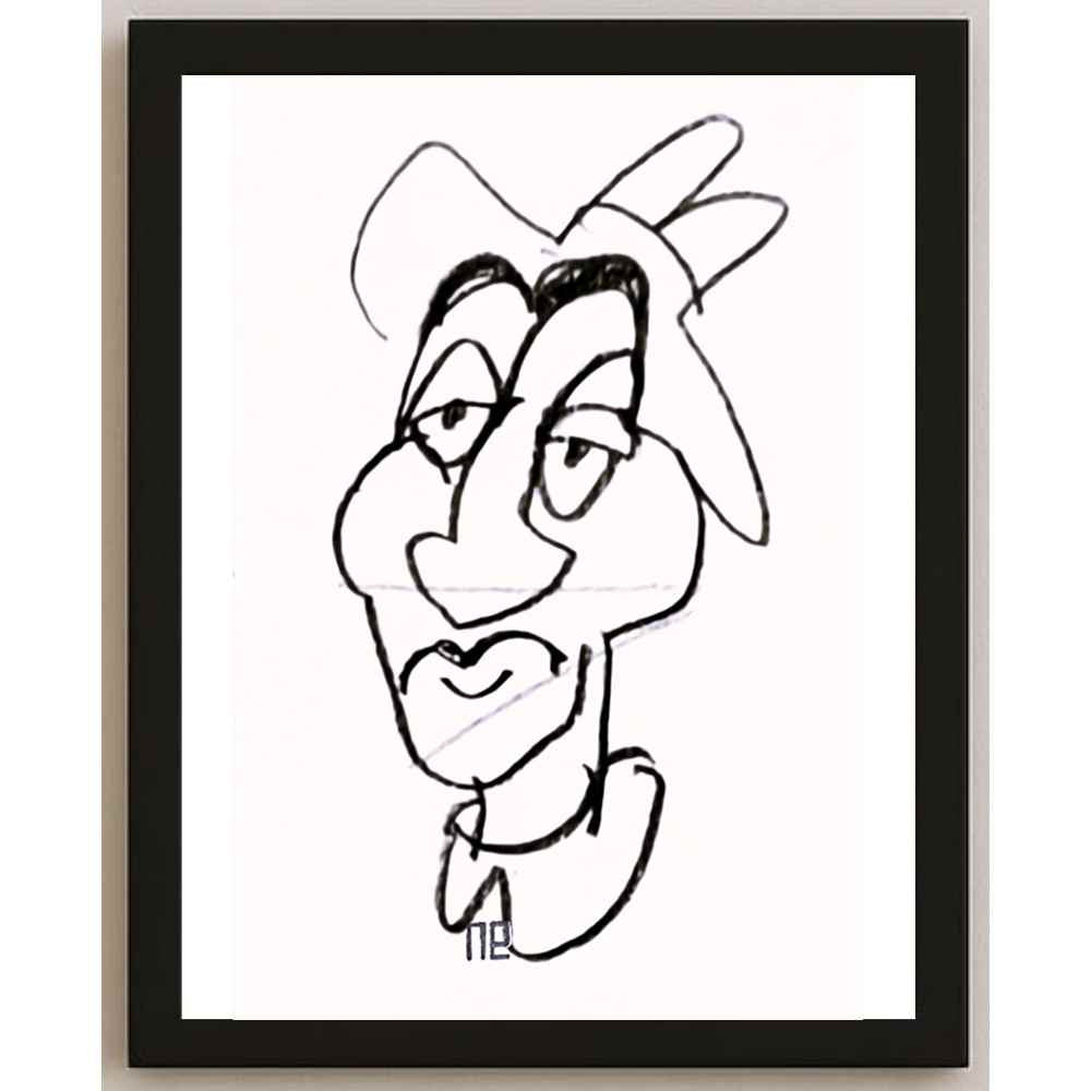 Nezih Danyal Tipler Kişiye Özel Sertifikalı Sınırlı Fine Art Karikatür Baskı NTP00483