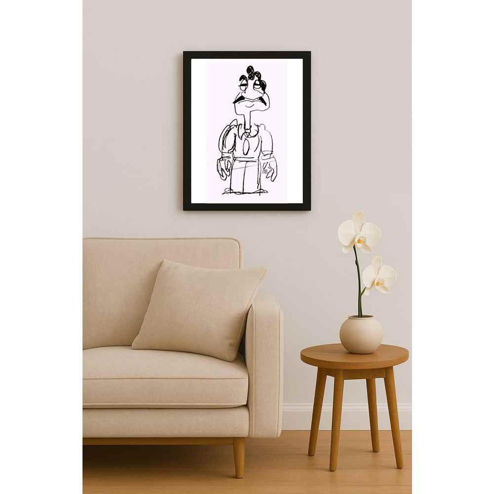 Nezih Danyal Tipler Kişiye Özel Sertifikalı Sınırlı Fine Art Karikatür Baskı NTP00484