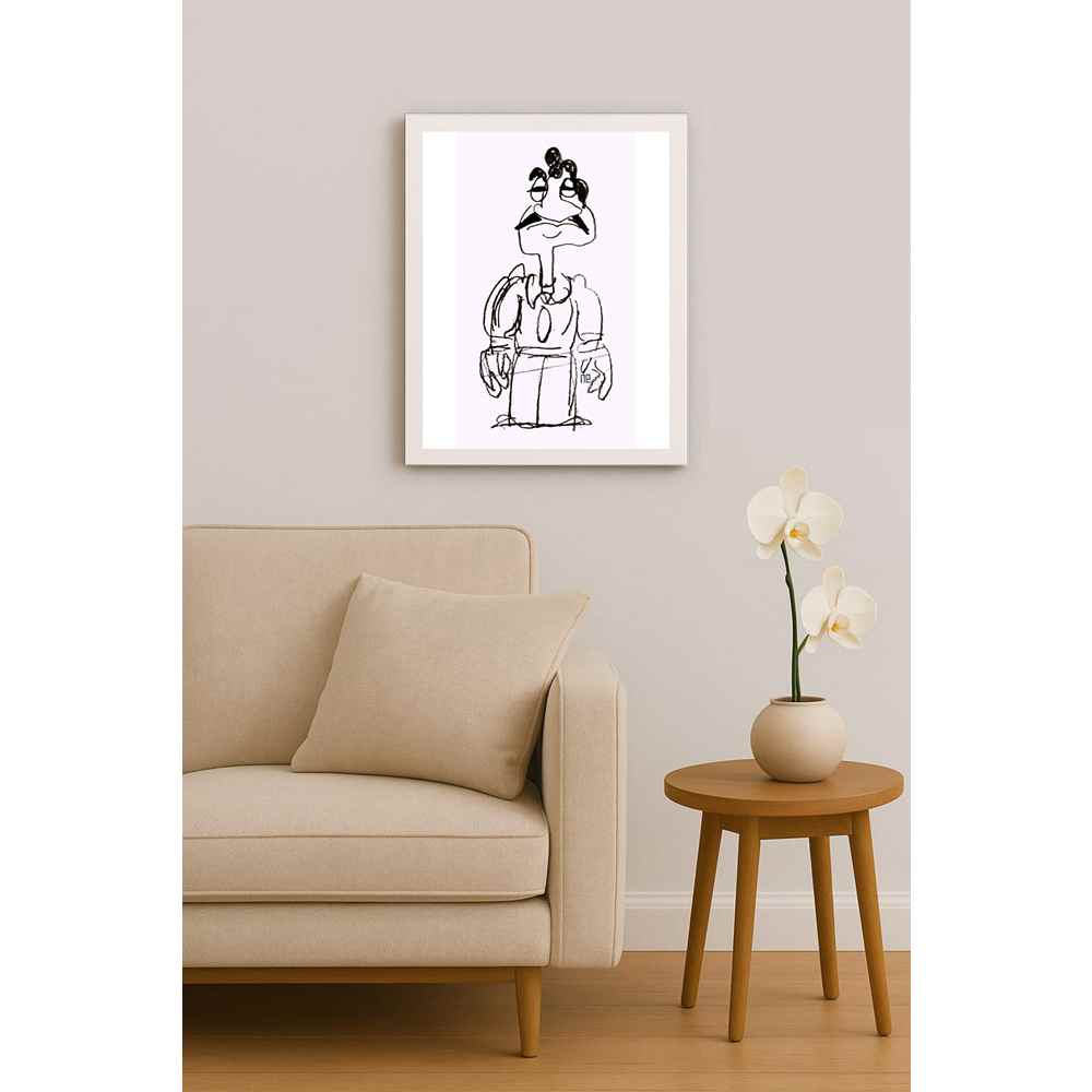 Nezih Danyal Tipler Kişiye Özel Sertifikalı Sınırlı Fine Art Karikatür Baskı NTP00484