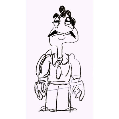 Nezih Danyal Tipler Kişiye Özel Sertifikalı Sınırlı Fine Art Karikatür Baskı NTP00484