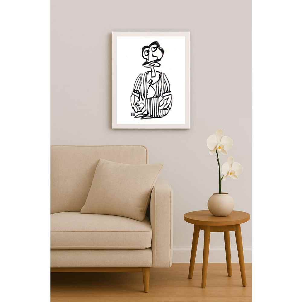 Nezih Danyal Tipler Kişiye Özel Sertifikalı Sınırlı Fine Art Karikatür Baskı NTP00486