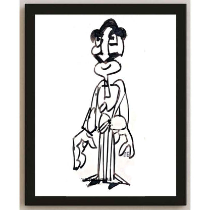 Nezih Danyal Tipler Kişiye Özel Sertifikalı Sınırlı Fine Art Karikatür Baskı NTP00488