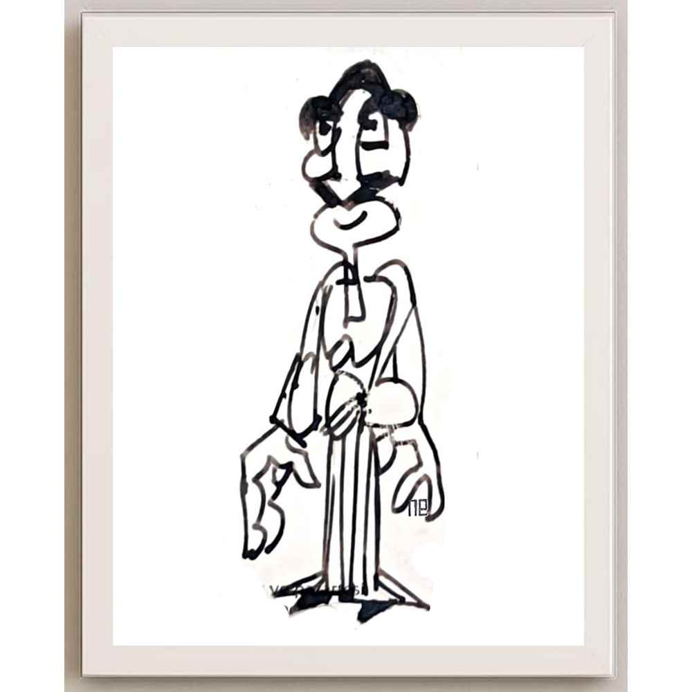 Nezih Danyal Tipler Kişiye Özel Sertifikalı Sınırlı Fine Art Karikatür Baskı NTP00488