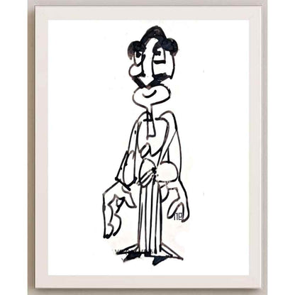 Nezih Danyal Tipler Kişiye Özel Sertifikalı Sınırlı Fine Art Karikatür Baskı NTP00488
