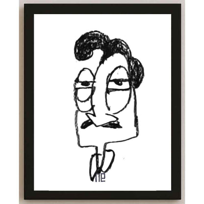 Nezih Danyal Tipler Kişiye Özel Sertifikalı Sınırlı Fine Art Karikatür Baskı NTP00489