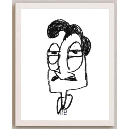 Nezih Danyal Tipler Kişiye Özel Sertifikalı Sınırlı Fine Art Karikatür Baskı NTP00489