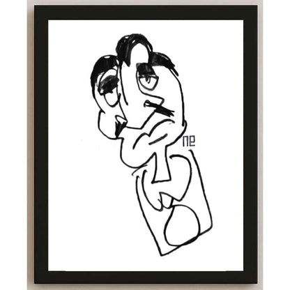 Nezih Danyal Tipler Kişiye Özel Sertifikalı Sınırlı Fine Art Karikatür Baskı NTP00490