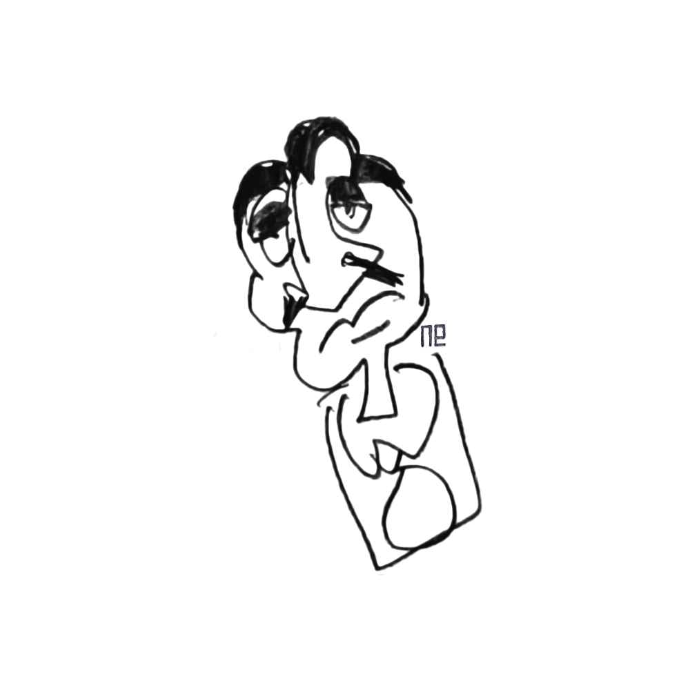 Nezih Danyal Tipler Kişiye Özel Sertifikalı Sınırlı Fine Art Karikatür Baskı NTP00490