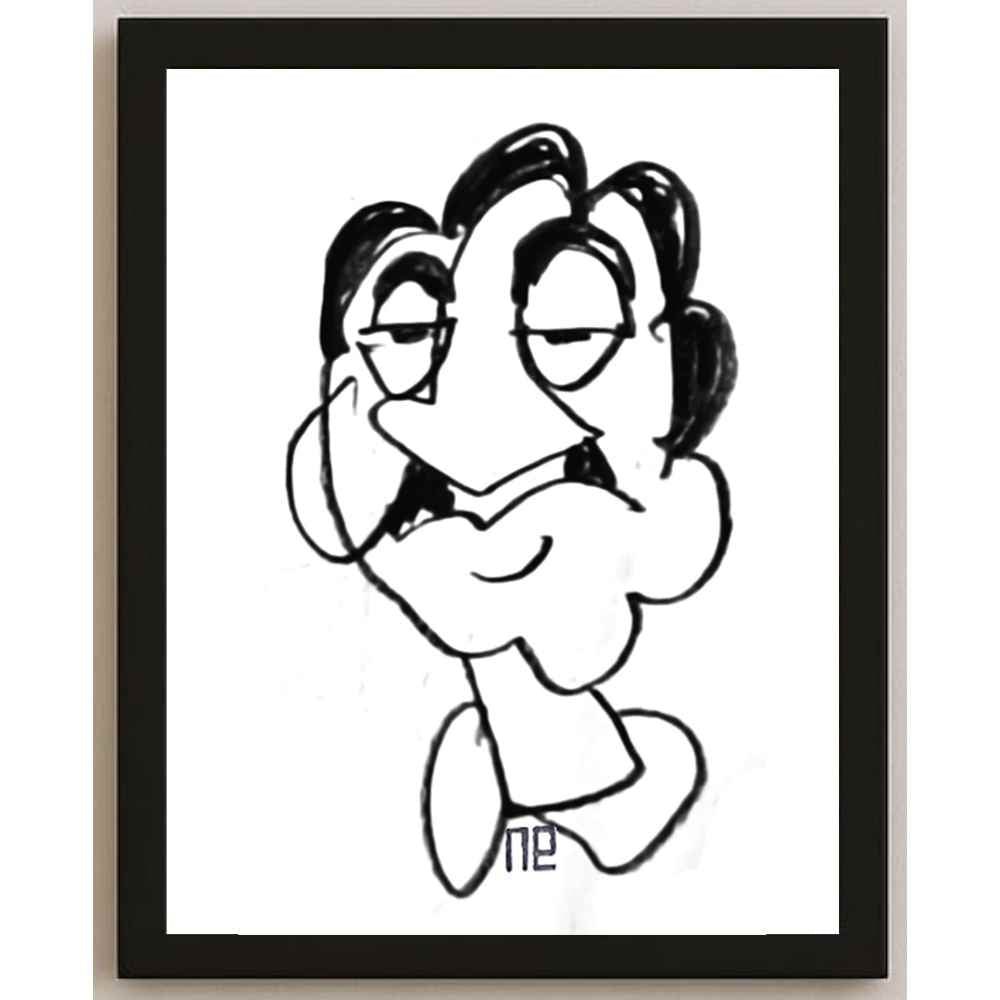 Nezih Danyal Tipler Kişiye Özel Sertifikalı Sınırlı Fine Art Karikatür Baskı NTP00491