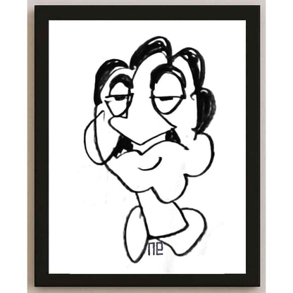 Nezih Danyal Tipler Kişiye Özel Sertifikalı Sınırlı Fine Art Karikatür Baskı NTP00491