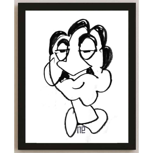 Nezih Danyal Tipler Kişiye Özel Sertifikalı Sınırlı Fine Art Karikatür Baskı NTP00491