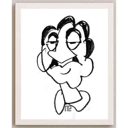 Nezih Danyal Tipler Kişiye Özel Sertifikalı Sınırlı Fine Art Karikatür Baskı NTP00491