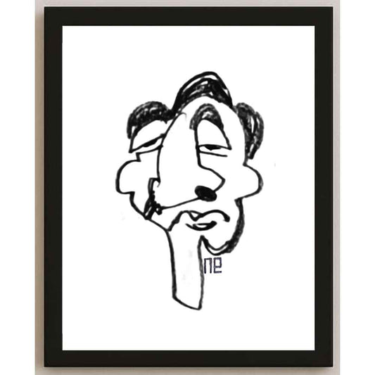 Nezih Danyal Tipler Kişiye Özel Sertifikalı Sınırlı Fine Art Karikatür Baskı NTP00492