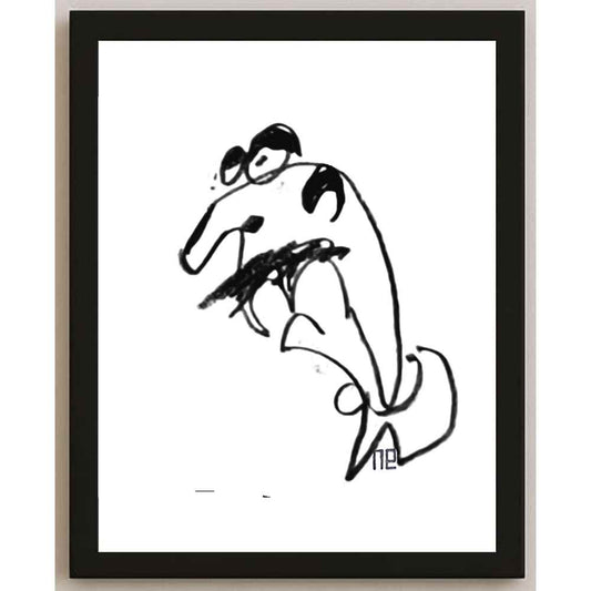 Nezih Danyal Tipler Kişiye Özel Sertifikalı Sınırlı Fine Art Karikatür Baskı NTP00493