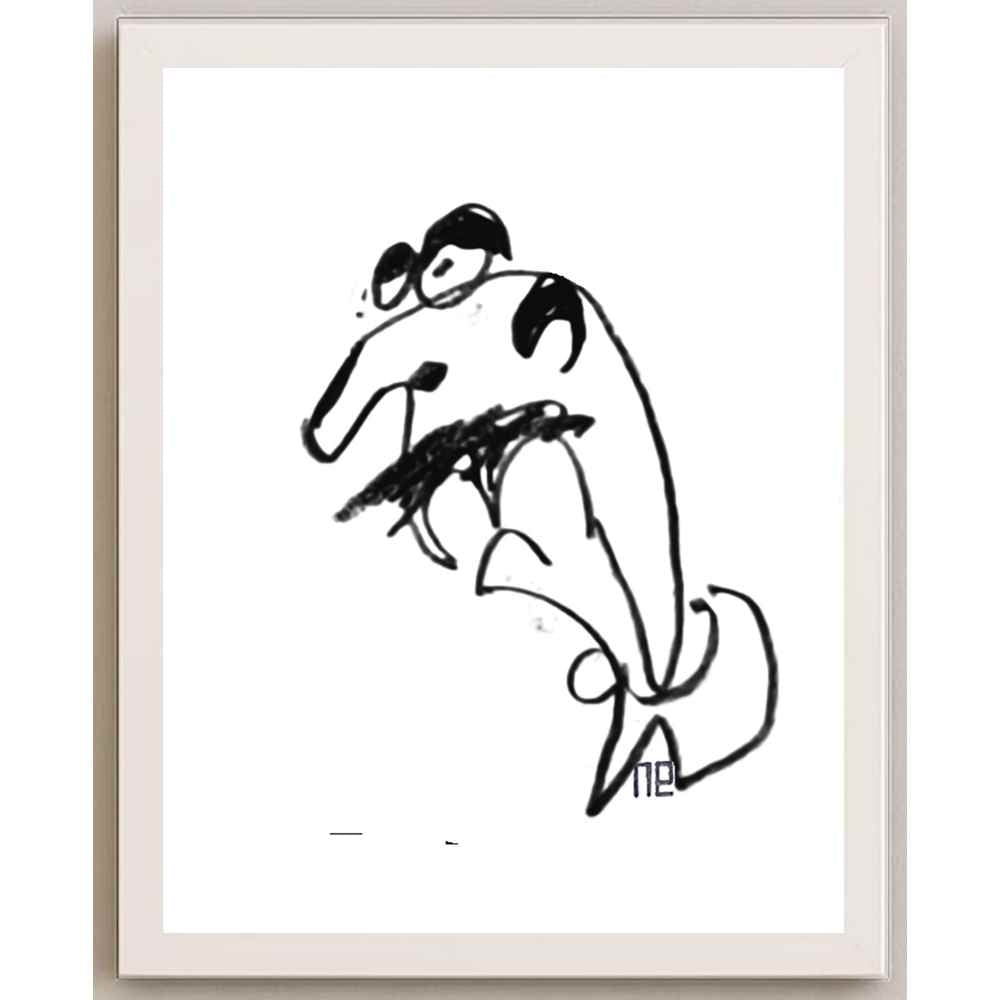 Nezih Danyal Tipler Kişiye Özel Sertifikalı Sınırlı Fine Art Karikatür Baskı NTP00493