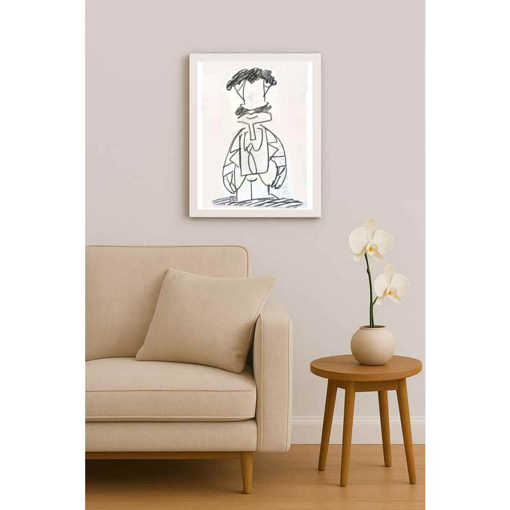 Nezih Danyal Tipler Kişiye Özel Sertifikalı Sınırlı Fine Art Karikatür Baskı NTP00495