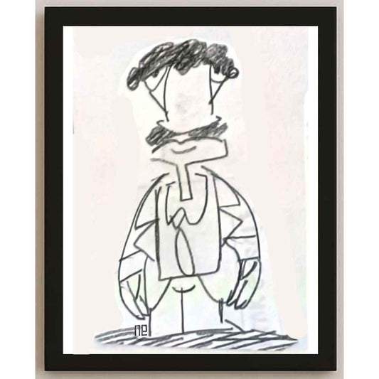 Nezih Danyal Tipler Kişiye Özel Sertifikalı Sınırlı Fine Art Karikatür Baskı NTP00495