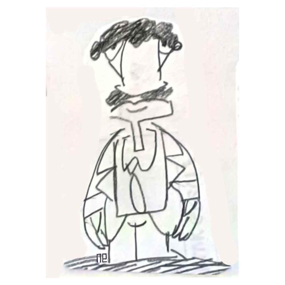 Nezih Danyal Tipler Kişiye Özel Sertifikalı Sınırlı Fine Art Karikatür Baskı NTP00495