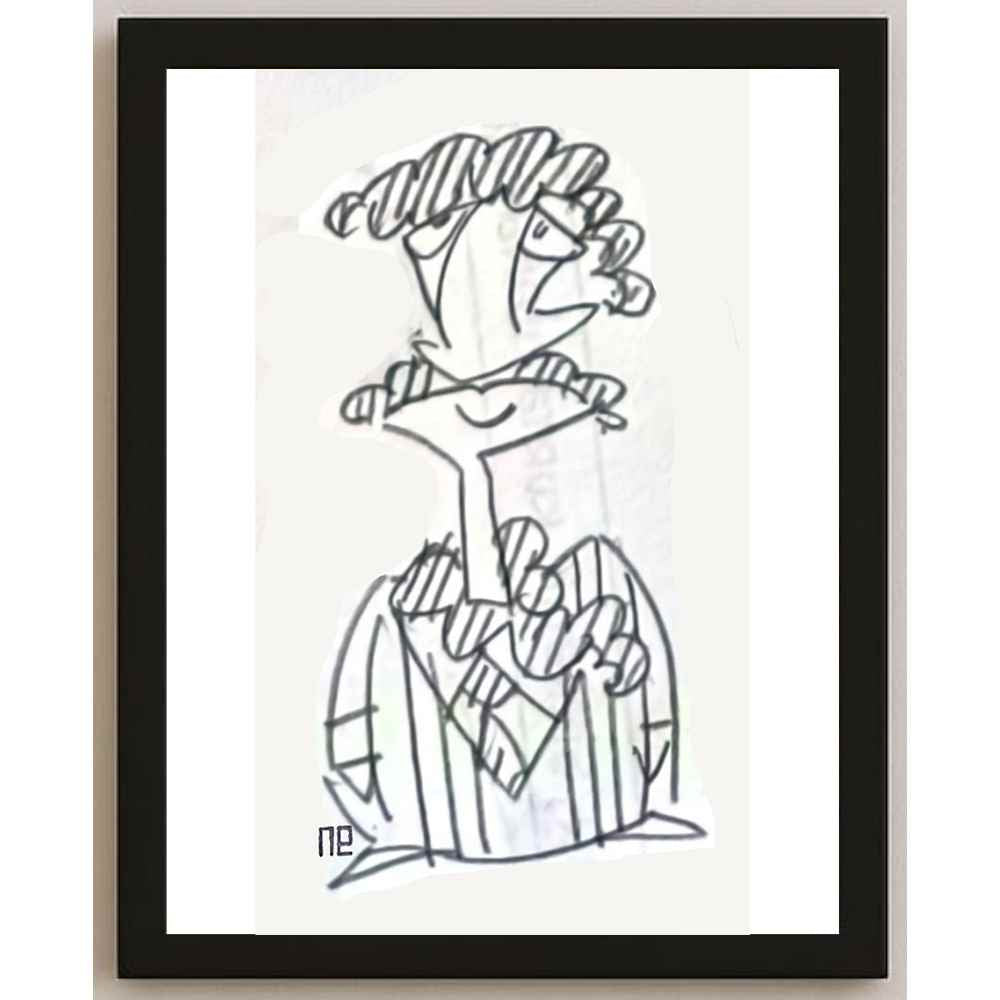 Nezih Danyal Tipler Kişiye Özel Sertifikalı Sınırlı Fine Art Karikatür Baskı NTP00496