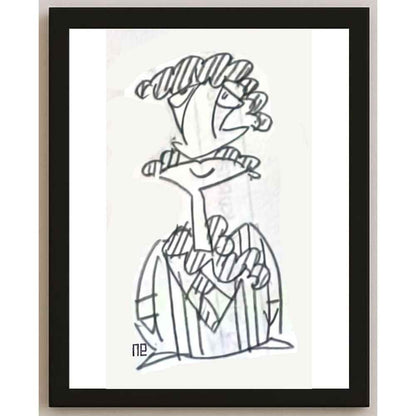 Nezih Danyal Tipler Kişiye Özel Sertifikalı Sınırlı Fine Art Karikatür Baskı NTP00496